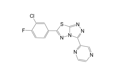 [1,2,4]triazolo[3,4-b][1,3,4]thiadiazole, 6-(3-chloro-4-fluorophenyl)-3-pyrazinyl-