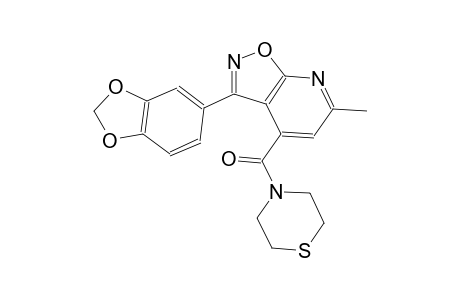3-(1,3-benzodioxol-5-yl)-6-methyl-4-(4-thiomorpholinylcarbonyl)isoxazolo[5,4-b]pyridine