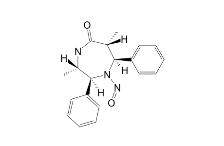 ANTI-T-3,T-6-DIMETHYL-1-NITROSO-R-2,C-7-DIPHENYLHEXAHYDRO-1,4-DIAZEPIN-5-ONE