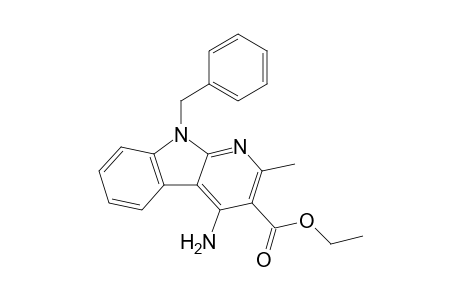 4-Amino-2-methyl-9-(phenylmethyl)-3-pyrido[2,3-b]indolecarboxylic acid ethyl ester