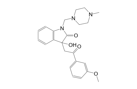 2H-indol-2-one, 1,3-dihydro-3-hydroxy-3-[2-(3-methoxyphenyl)-2-oxoethyl]-1-[(4-methyl-1-piperazinyl)methyl]-