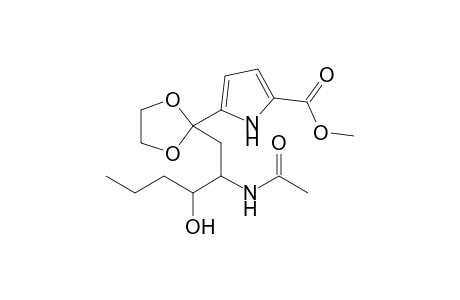5-[2-(2-acetamido-3-hydroxy-hexyl)-1,3-dioxolan-2-yl]-1H-pyrrole-2-carboxylic acid methyl ester