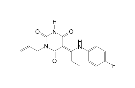 (5E)-1-allyl-5-[1-(4-fluoroanilino)propylidene]-2,4,6(1H,3H,5H)-pyrimidinetrione