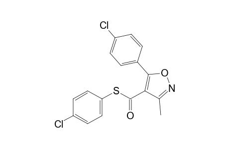 5-(p-chlorophenyl)-3-methyl-4-isoxazolecarbothioic acid, S-(p-chlorophenyl)ester