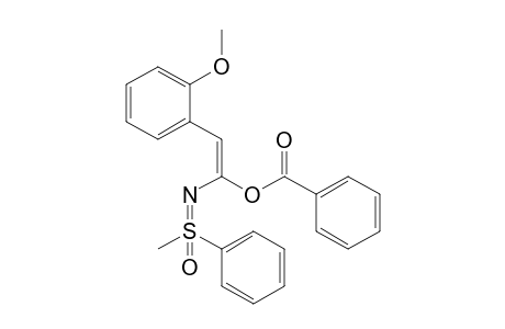 (E)-N-[2-(2-Methoxy-phenylvinyl)-2-benzoyloxy]-S-methyl-S-phenylsulfoximine