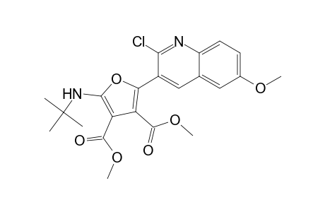 Dimethyl 2-(tert-butylamino)-5-(2-chloro-6-methoxyquinolin-3-yl)furan-3,4-dicarboxylate