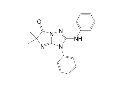 5,5-Dimethyl-2-(3-methylanilino)-3-phenyl-6-imidazo[1,2-b][1,2,4]triazolone