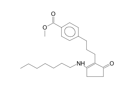 3-N-HEPTYLAMINO-2-[3-(4-METHOXYCARBONYLPHENYL)PROPYL]-2-CYCLOPENTEN-1-ONE