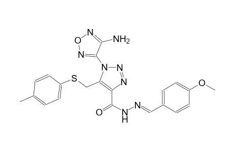 1-(4-amino-1,2,5-oxadiazol-3-yl)-N'-[(E)-(4-methoxyphenyl)methylidene]-5-{[(4-methylphenyl)sulfanyl]methyl}-1H-1,2,3-triazole-4-carbohydrazide