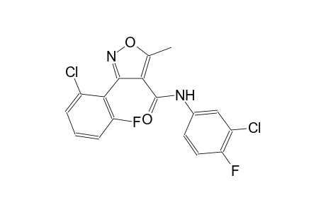 3-(2-Chloro-6-fluorophenyl)-N-(3-chloro-4-fluorophenyl)-5-methyl-4-isoxazolecarboxamide