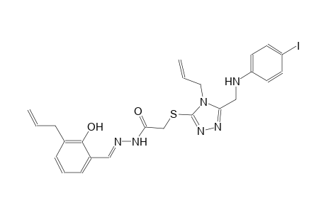 N'-[(E)-(3-allyl-2-hydroxyphenyl)methylidene]-2-({4-allyl-5-[(4-iodoanilino)methyl]-4H-1,2,4-triazol-3-yl}sulfanyl)acetohydrazide