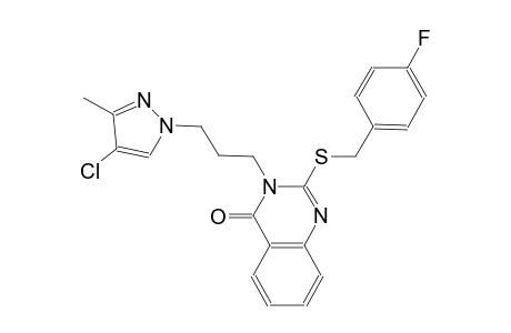 3-[3-(4-chloro-3-methyl-1H-pyrazol-1-yl)propyl]-2-[(4-fluorobenzyl)sulfanyl]-4(3H)-quinazolinone