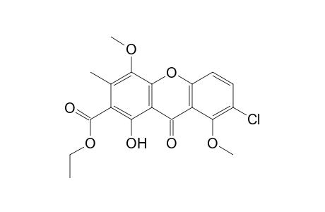 ethyl 7-chloro-1-hydroxy-4,8-dimethoxy-3-methyl-9-oxo-9H-xanthen-2-carboxylate