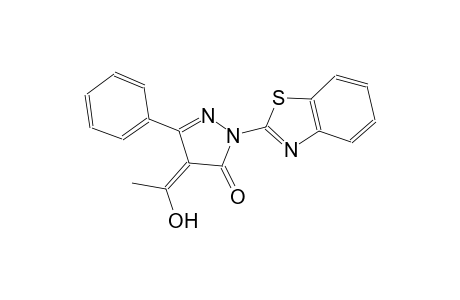 3H-pyrazol-3-one, 2-(2-benzothiazolyl)-2,4-dihydro-4-(1-hydroxyethylidene)-5-phenyl-, (4Z)-