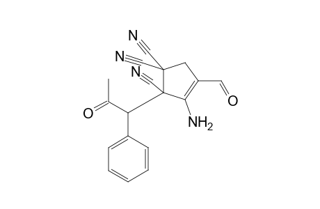 Cyclopent-3-ene-1,1,2-tricarbonitrile, 3-amino-4-formyl-2-(2-oxo-1-phenylpropyl)-