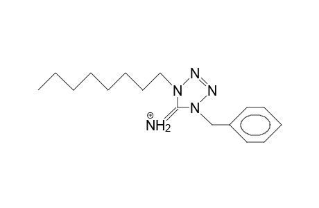 1-Benzyl-5-imino-4-octyl-2-tetrazolinium cation