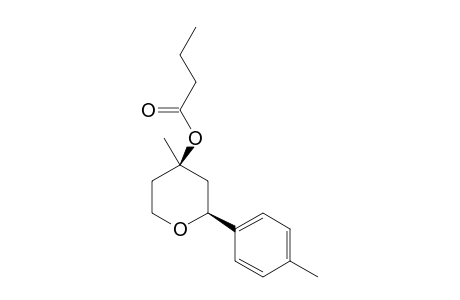 [(2S,4R)-4-methyl-2-(p-tolyl)tetrahydropyran-4-yl] butanoate