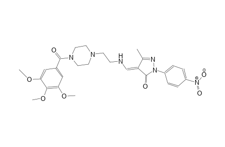 3H-pyrazol-3-one, 2,4-dihydro-5-methyl-2-(4-nitrophenyl)-4-[[[2-[4-(3,4,5-trimethoxybenzoyl)-1-piperazinyl]ethyl]amino]methylene]-, (4E)-