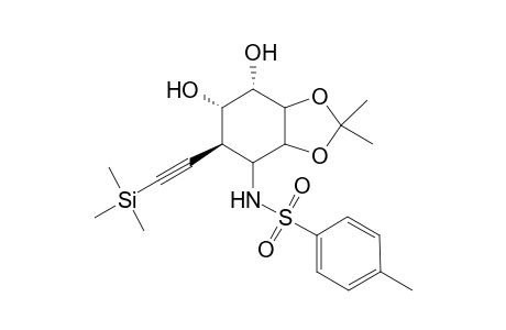 6,7-Dihydroxy-2,2-dimethyl-4-[p-(methylphenyl)sulfonamido]-5-(2'-trimethylsilyl-1'-ethynyl)-perhydro-1,3-benzodioxole