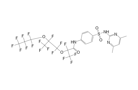 N-(4-{[(4,6-dimethyl-2-pyrimidinyl)amino]sulfonyl}phenyl)-2,3,3,3-tetrafluoro-2-[1,1,2,3,3,3-hexafluoro-2-(1,1,2,2,3,3,3-heptafluoropropoxy)propoxy]propanamide