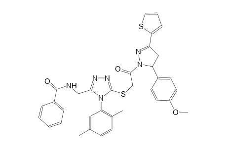 benzamide, N-[[5-[[2-[4,5-dihydro-5-(4-methoxyphenyl)-3-(2-thienyl)-1H-pyrazol-1-yl]-2-oxoethyl]thio]-4-(2,5-dimethylphenyl)-4H-1,2,4-triazol-3-yl]methyl]-