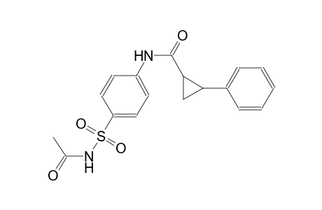 N-{4-[(acetylamino)sulfonyl]phenyl}-2-phenylcyclopropanecarboxamide
