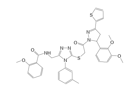 benzamide, N-[[5-[[2-[5-(2,3-dimethoxyphenyl)-4,5-dihydro-3-(2-thienyl)-1H-pyrazol-1-yl]-2-oxoethyl]thio]-4-(3-methylphenyl)-4H-1,2,4-triazol-3-yl]methyl]-2-methoxy-