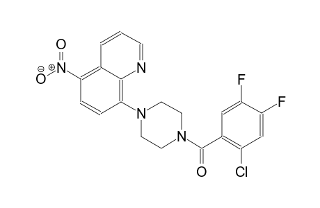 quinoline, 8-[4-(2-chloro-4,5-difluorobenzoyl)-1-piperazinyl]-5-nitro-