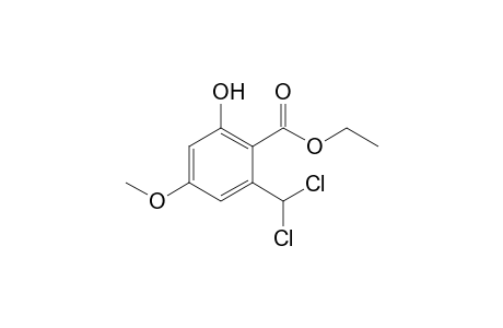 2-Dichloromethyl-6-hydroxy-4-methoxy-benzoic acid ethyl ester
