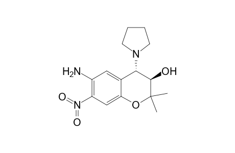 (3R,4S)-6-amino-2,2-dimethyl-7-nitro-4-(1-pyrrolidinyl)-3,4-dihydro-2H-1-benzopyran-3-ol