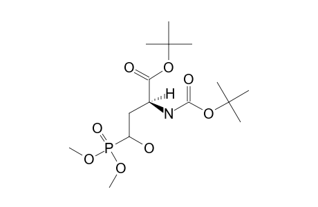 TERT.-BUTYL-(2S,4RS)-2-(TERT.-BUTYLOXYCARBONYLAMINO)-4-(DIMETHYLPHOSPHONO)-4-HYDROXYBUTANOATE