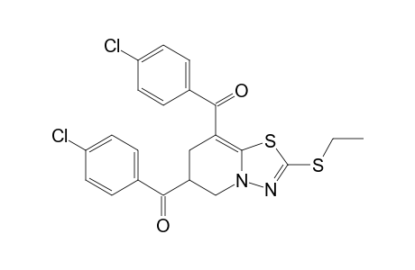 (4-chlorophenyl)-[8-(4-chlorophenyl)carbonyl-2-ethylsulfanyl-6,7-dihydro-5H-[1,3,4]thiadiazolo[3,2-a]pyridin-6-yl]methanone