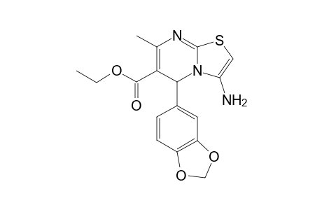 Ethyl 3-amino-5-(benzo[d][1,3]dioxol-5-yl)-7-methyl-5H-thiazolo[3,2-a]pyrimidine-6-carboxylate