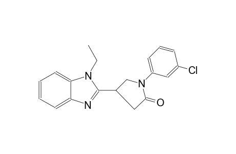 2-pyrrolidinone, 1-(3-chlorophenyl)-4-(1-ethyl-1H-benzimidazol-2-yl)-