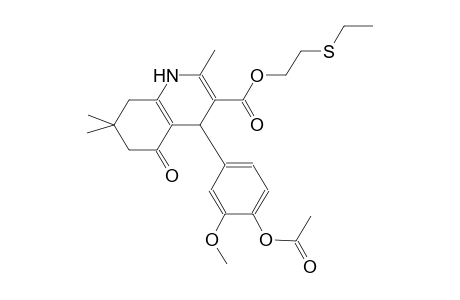 3-quinolinecarboxylic acid, 4-[4-(acetyloxy)-3-methoxyphenyl]-1,4,5,6,7,8-hexahydro-2,7,7-trimethyl-5-oxo-, 2-(ethylthio)ethyl ester
