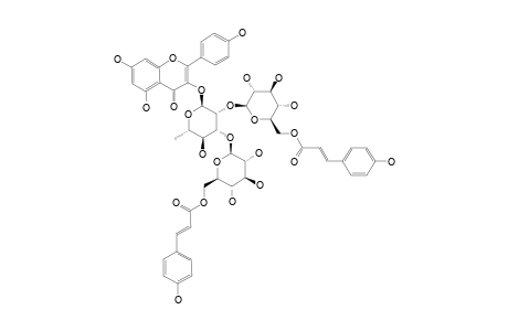 #9;TERNATUMOSIDE-IV;KAEMPFEROL-3-O-[BETA-D-6-O-[4-HYDROXY-(E)-CINNAMOYL]-GLUCOPYRANOSYL-(1->3)]-BETA-D-6-O-[4-HYDROXY-(E)-CINNAMOYL]-GLUCOPYRANOSYL-(1->