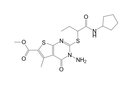 methyl 3-amino-2-({1-[(cyclopentylamino)carbonyl]propyl}sulfanyl)-5-methyl-4-oxo-3,4-dihydrothieno[2,3-d]pyrimidine-6-carboxylate