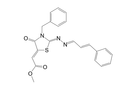 (Z)-Methyl 2-((Z)-3-benzyl-4-oxo-2-{(E)-[(E)-3-phenyl-allylidene]hydrazono}thiazolidin-5-ylidene)acetate