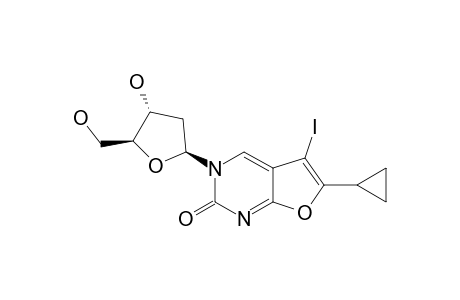 3-(2'-DEOXY-BETA-D-RIBOFURANOSYL)-5-IODO-6-CYCLOPROPYL-2,3-DIHYDROFURO-[2,3-D]-PYRIMIDIN-2-ONE
