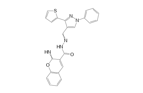 2-Imino-N'-((1-phenyl-3-(thiophen-2-yl)-1H-pyrazol-4-yl)methylene)-2H-chromene-3-carbohydrazide
