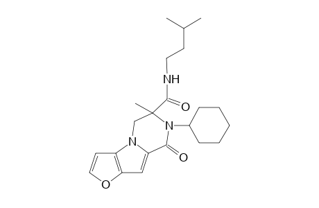 Furo[2',3':4,5]pyrrolo[1,2-a]pyrazine-6-carboxamide, 7-cyclohexyl-5,6,7,8-tetrahydro-6-methyl-N-(3-methylbutyl)-8-oxo-