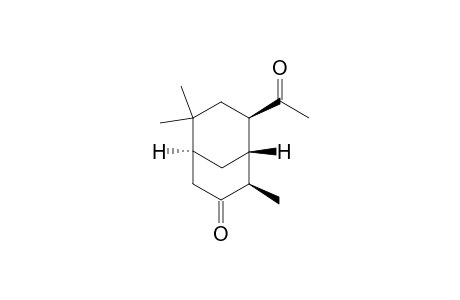 (+)-(1S,4R,5S,6R)-6-Acetyl-4,8,8-trimethylbicyclo[3.3.1]nonan-3-one