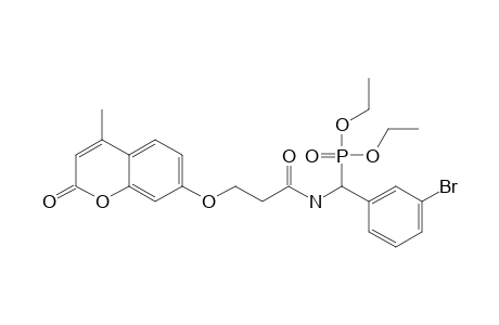 DIETHYL-(3-(4-METHYL-2-OXO-2H-CHROMEN-7-YLOXY)-PROPANAMIDO)-(3-BROMOPHENYL)-METHYLPHOSPHONATE