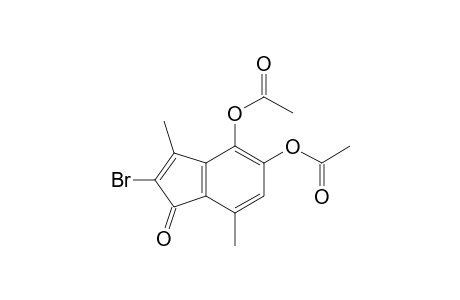 2-Bromo-4,5-diacetoxy-3,7-dimethyl-1H-indenone
