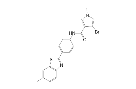 4-bromo-1-methyl-N-[4-(6-methyl-1,3-benzothiazol-2-yl)phenyl]-1H-pyrazole-3-carboxamide