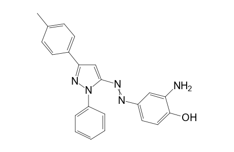 2-Amino-4-(1'-phenyl-3'-(p-tolyl)pyrazole-5-ylazo)phenol