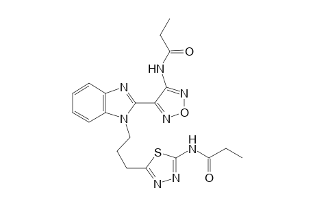 N-[4-[1-[3-(5-propionamido-1,3,4-thiadiazol-2-yl)propyl]benzimidazol-2-yl]furazan-3-yl]propionamide