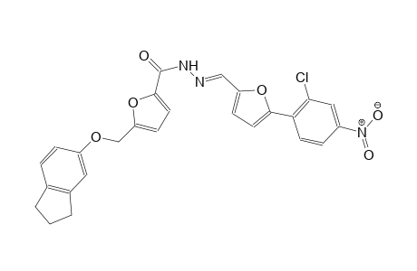 N'-{(E)-[5-(2-chloro-4-nitrophenyl)-2-furyl]methylidene}-5-[(2,3-dihydro-1H-inden-5-yloxy)methyl]-2-furohydrazide