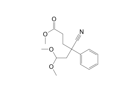 Methyl 4-cyano-6,6-dimethoxy-4-phenylhexanoate