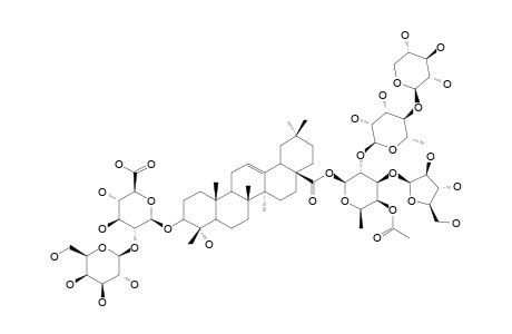 VACCAROSIDE-H;3-O-[BETA-D-GALACTOPYRANOSYL-(1->2)-BETA-D-GLUCURONOPYRANOSYL]-3-BETA,4-ALPHA-DIHYDROXY-23-NOROLEAN-12-EN-28-OIC-ACID-28-O-BETA-D-XYL